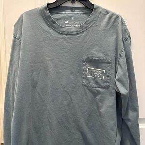 Men’s Southern Marsh Green Pocket Long Sleeve Tee T-shirt Large